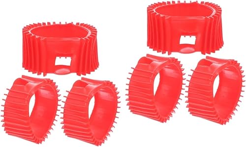 iplusmile Cubierta de manómetro de acetileno, protector de manómetro de gel de sílice rojo, reductor de presión de mesa de acetileno, 6 uds