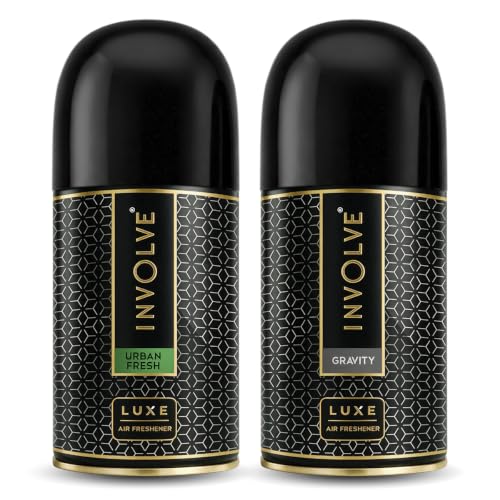 Image of Involve Luxe Combo - Gravity & Urban Fresh - Pack 2 | Automatic Room Fresheners Refill | 2200 Sprays Guaranteed | Lasts up to 60 Days (225ml * 2) | Automatic Home Fresheners | Long Lasting Fragrance