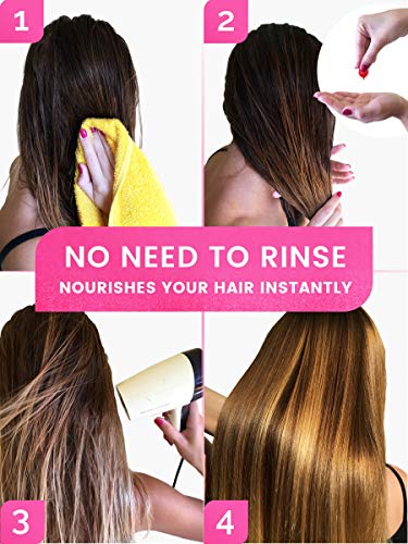 Hussell Hair Treatment Serum - No Rinse With Argan Macadamia Avocado Oils - Vitamins A C E Pro B5 - Conditioner For Women & Men #TOP3