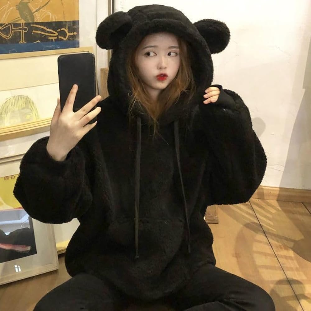 [RADINEO]★ 韓国人気★A FLUFFY BEAR HOODIE RADINEO]☆ 韓国人気☆A FLUFFY BEAR HOODIE 71+9Dx0ZdbL.jpg