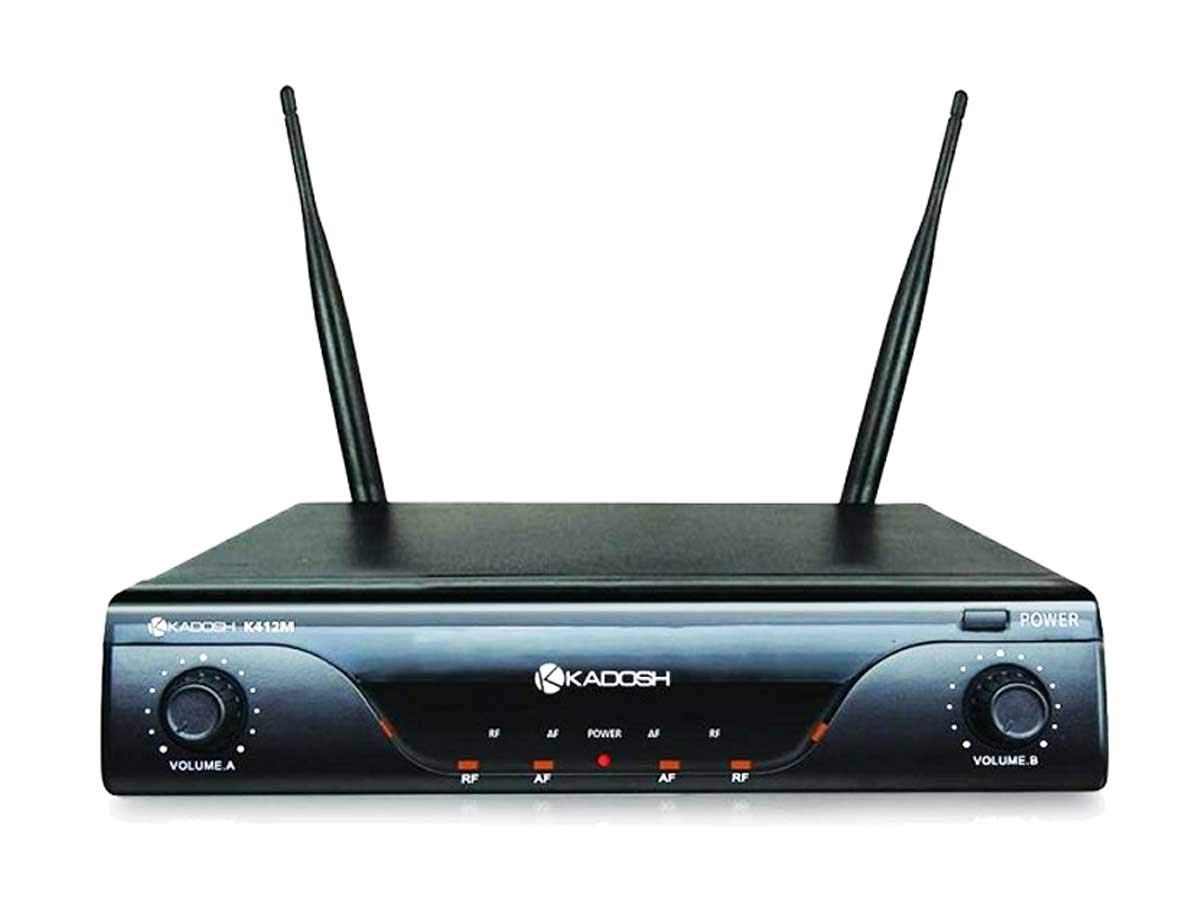 Microfone Sem Fio Kadosh K-412M UHF Duplo Bastão : Amazon.com.br