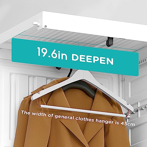 Image of ANTBOX Portable Wardrobe Closet Storage Organizer for Clothes,Transparent Door Panels,Suitable for Living Room, Bedroom,Plastic Wardrobe with Magnetic Door and Easy Assembly (3 Hanging Rod)