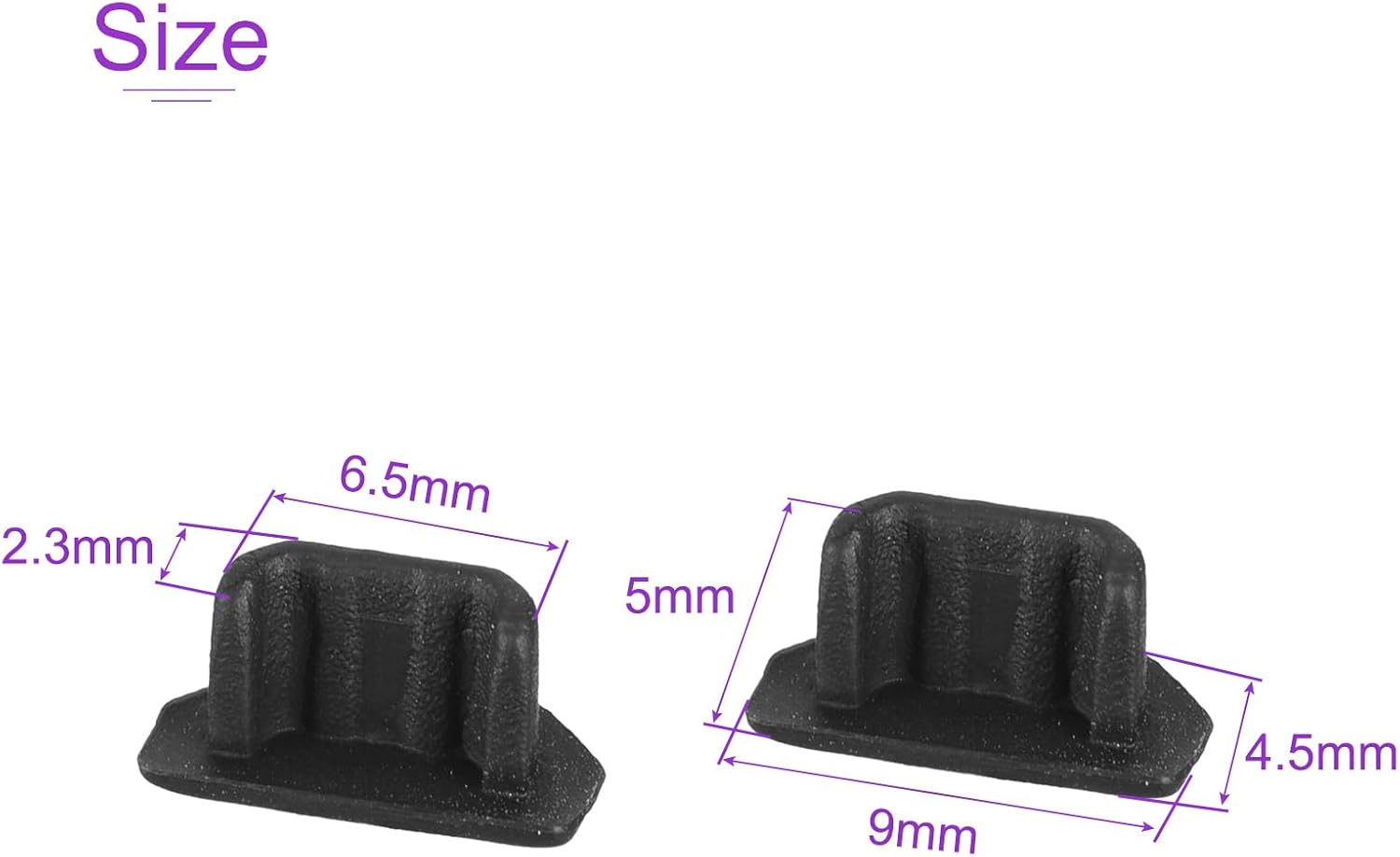 DMiotech 5 Pack Micro USB Male Port Cap Electrical Silicone for Micro Black image 3
