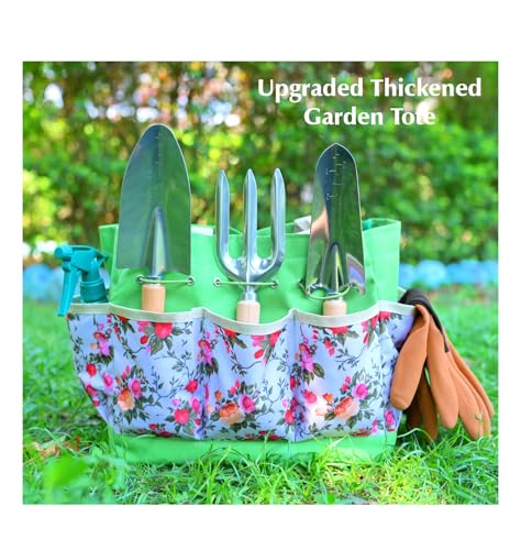 Set de herramientas de jardín de 9 piezas con bolsa floral miniatura 2