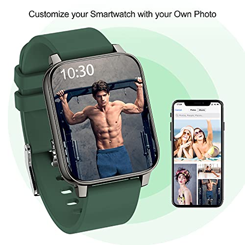 Smart Watch for Android Phones Compatible with iPhone, 1.69 Inch Touch Screen, Heart Rate Monitor & Blood Oxygen Saturation, Customizable Watch Faces, IP67 Waterproof Fitness Tracker for Women Men - Thumbnail 3