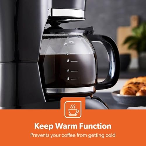 GEEPAS 1.5L Filter Coffee Machine | 800W Coffee Maker for Instant Coffee, Espresso, Macchiato & More | Boil-Dry Protection, Anti-Drip Function, Automatic Turn-Off Feature, Black GEEPAS 1.5L Filter Coffee Machine | 800W Coffee Maker for Instant Coffee, Espresso, Macchiato & More | Boil-Dry Protection, Anti-Drip Function, Automatic Turn-Off Feature, Black