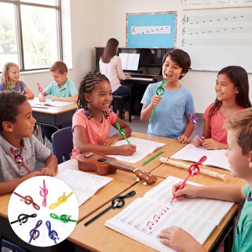 Zonon pack de 14 lápices musicales coloridos con borrador miniatura 6