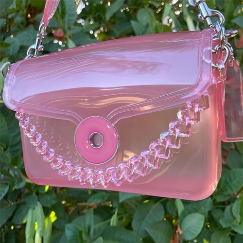 Summer Jelly Tabby Clear Bag: PVC Crossbody Wristlet Strap - Y2K Style Gen Z Women - Stadium Concert Beach Party3