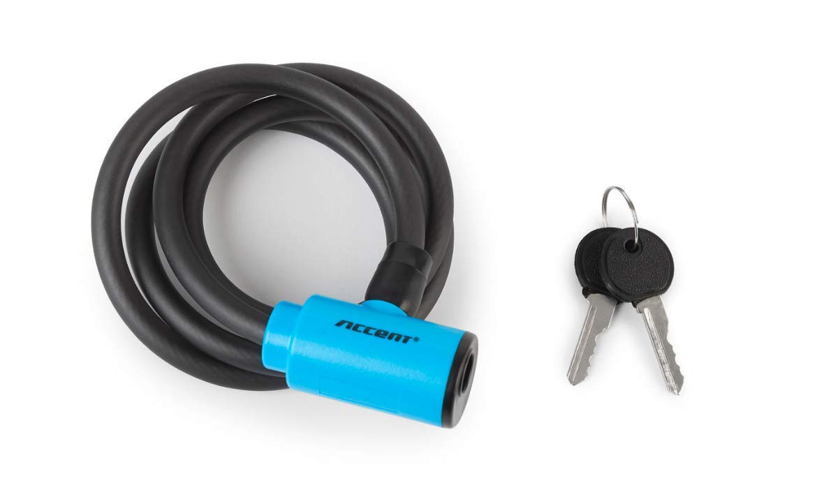 Accent Unisex_Adult Key Luggage Locks, Black, 12x120cm