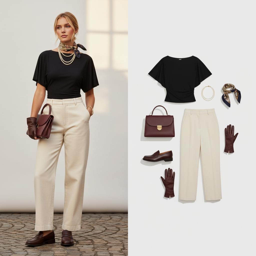 Nlife Women's Flutter Sleeve Tops Tie Back Waist Blouse Boat Neck Flattering Elegant Slim Fit Summer Casual Shirt - Image 7