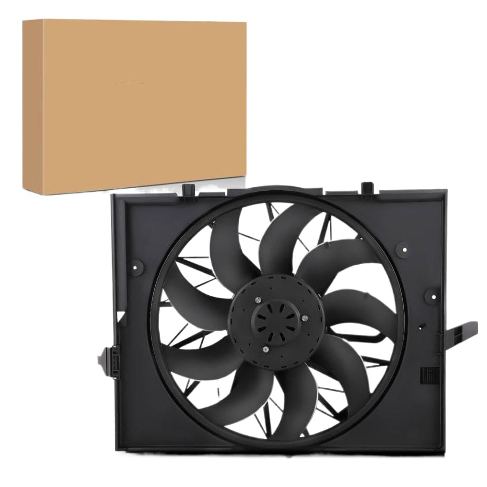 Radiator Condenser Cooling Fan Compatible with 525i 530i 750Li 2004 2005 2006 2007 2008 2009