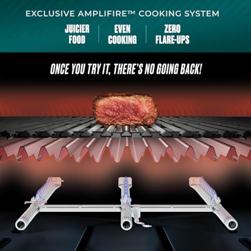 Image of Charbroil Pro Series with Amplifire Technology 3-Burner Propane Gas Grill and Griddle Cabinet, Black - 463365124