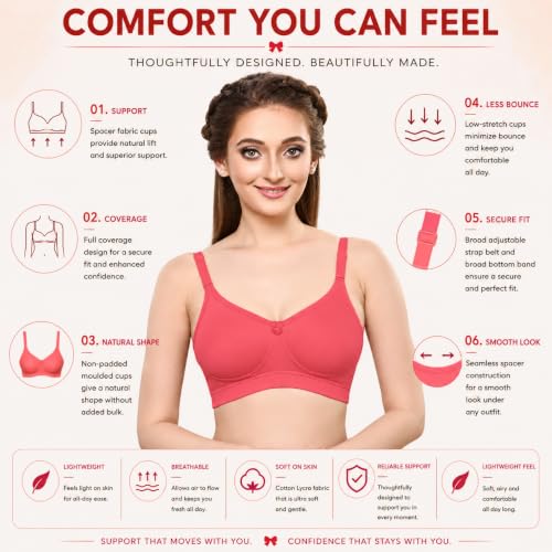 Image of LIBRA Full Coverage Inner Elastic Bra Lib-Bloom