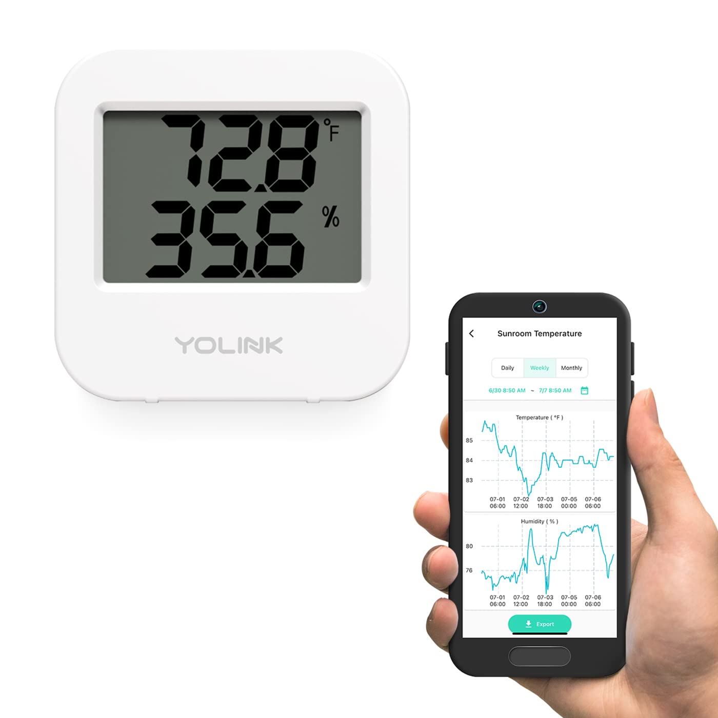 Buy YoLink Smart Wireless Temperature & Humidity Sensor, Wide Temp