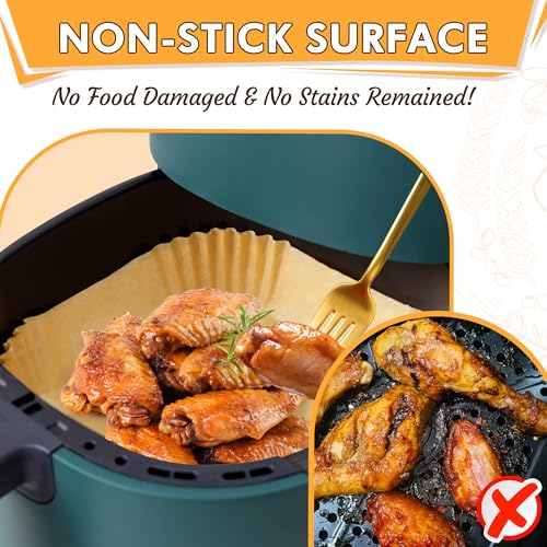 image for YOISDJL ReLuien 200pcs Air Fryer Liners Disposable, 8.7