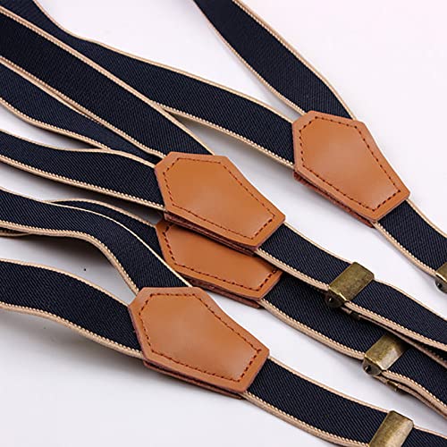 Mens Bretels Bretels - Verstelbare Maat Elastische Y Terug Stijl Bretels 3 Metalen Clip Elastische Bretels Mannen Bretels Zwarte Bretels Retro Stijl Mens Bretels Voor Broek - Afbeelding 9