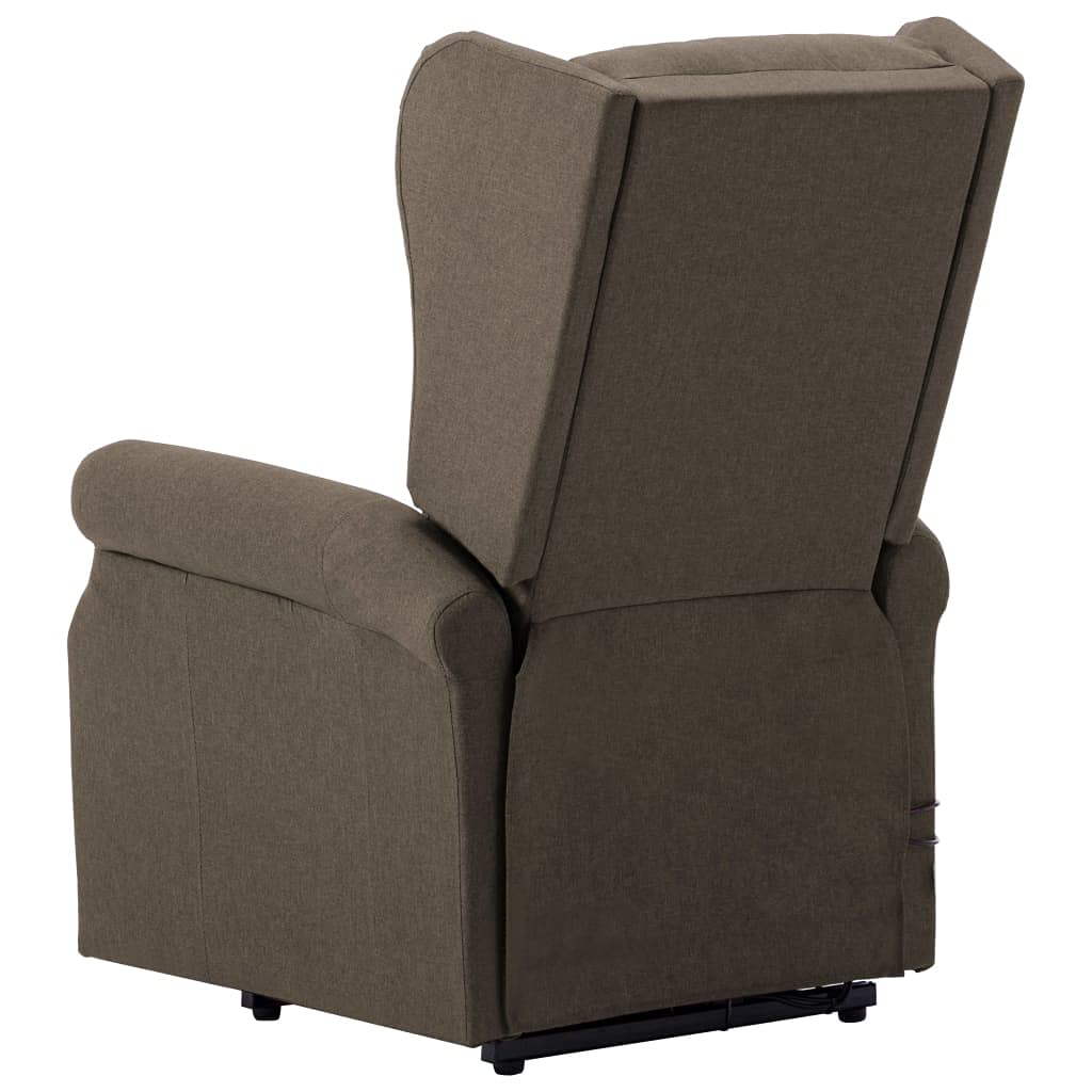 vidaXL Poltrona Massaggiante Alzapersona Poltroncina per Massaggi Divano Singolo Massaggiatore Sedia TV Arredamento Grigio Talpa in Tessuto