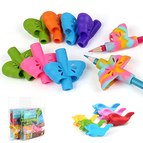 Firesara Butterfly Advanced Pencil Grip Set, Original Writing Aid Pencil Grips Claw Silicone Handwriting Grips Gift Set for Kids Children Adults Specil Needs Rights(15 PCS)
