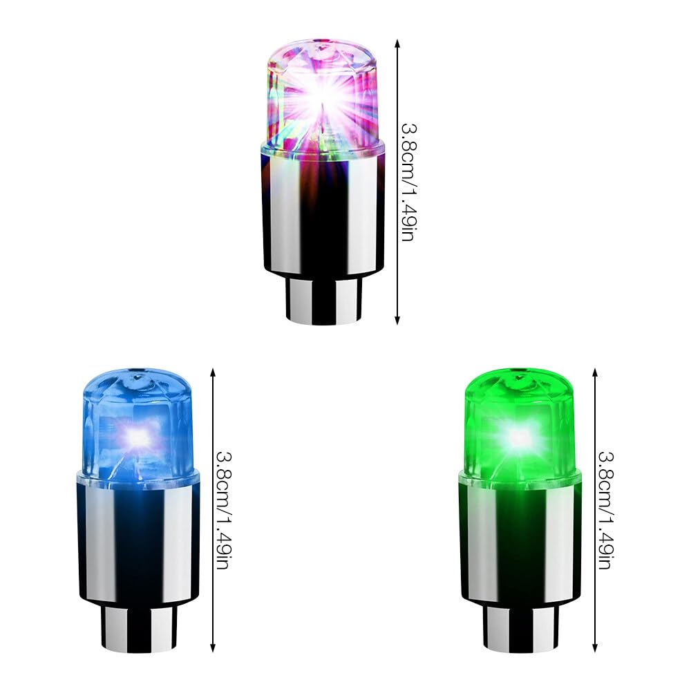 12 Cappucci Valvole Luminosi Auto Con Disegno Teschio - Fluorescenti Per Auto, Moto E Bici - Foto 3