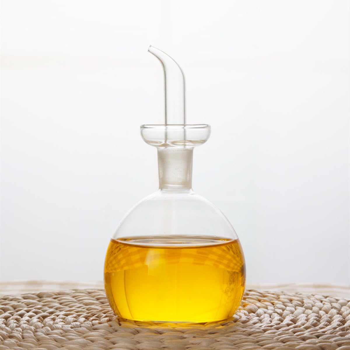 Aceitera para Dispensar Aceite y Vinagre de 500 Ml a Prueba de Fugas de Vidrio Botella Transparente y Funcional Hogar o Restaurante para Cocina