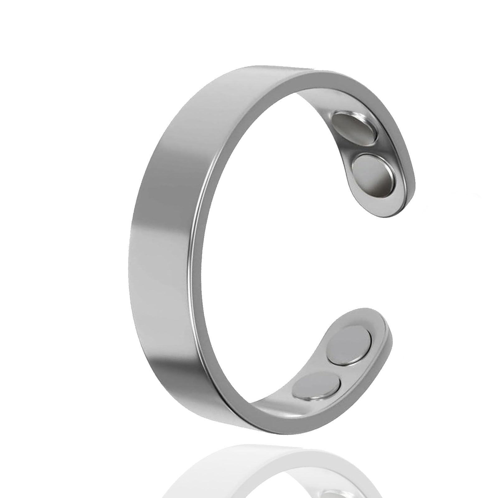 BnMvF Anello per emicrania Auvulis, anello per emicrania in acciaio inossidabile adatto per uomini e donne, anello per digitopressione magnetica regolabile per alleviare