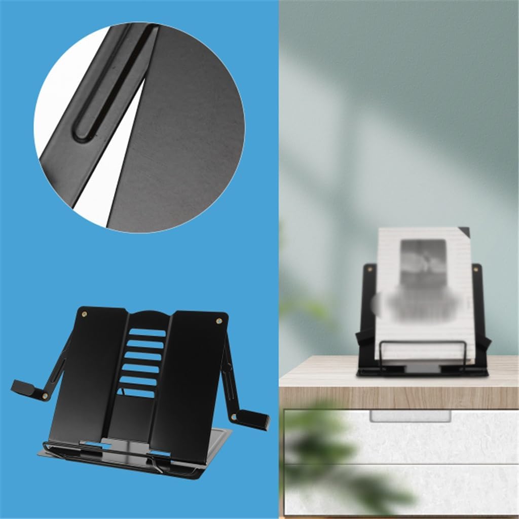 Reading Bookshelf Document Holder Typing Desk Stand Iron Adjustable Decorative Textbook