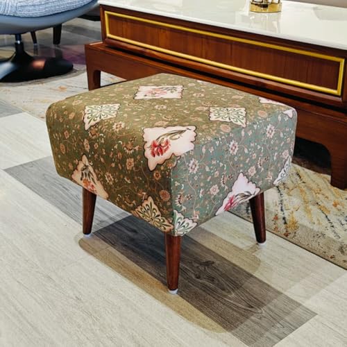 Image of The Artage Footstool Ottoman Pouffe Home Decor Furniture for Living room Extra Seat Footrest Dressing Table Vanity Stool Sitting Mudda High Density Cushioning Puffy Stool for Bedroom Living Room Decor