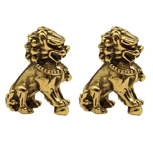 Garneck 2st Löwen Modell Ornamente Pi Yao Mini Reichtum Löwe -Figuren Goldene Kylin-Statue Löwendekor Löwenfigur Löwenskulptur Klein Sitzende Löwenstatue Messing Büro Tier Metall Garneck 2st Löwen Modell Ornamente Pi Yao Mini Reichtum Löwe -Figuren Goldene Kylin-Statue Löwendekor Löwenfigur Löwenskulptur Klein Sitzende Löwenstatue Messing Büro Tier Metall