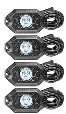 4 pcs Rock Light 2 Inch LED Off-Road Under Wheel Light White crawler crawling Dome lights pods fender