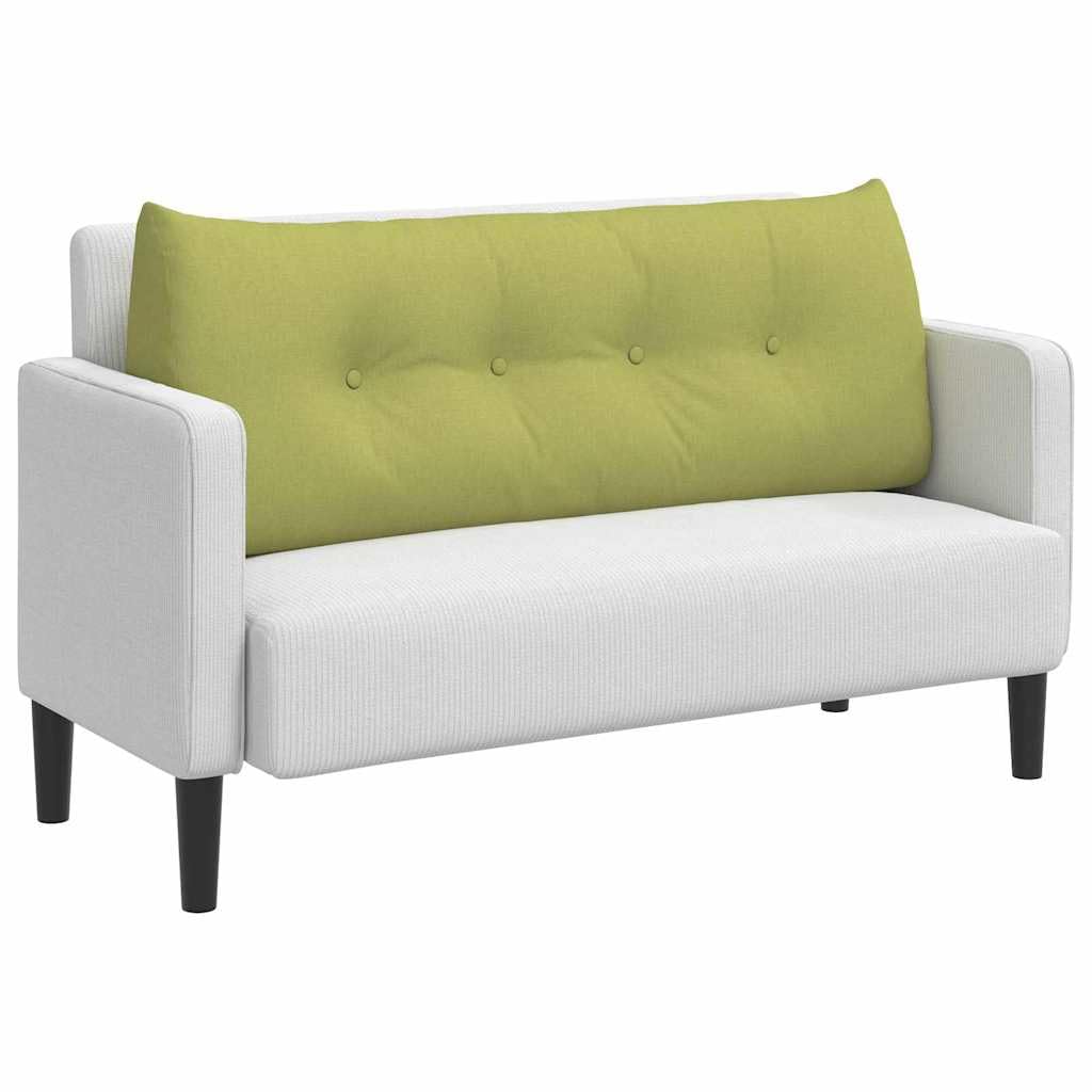 Cojín de respaldo verde claro de tela 120 x 24 x 50 cm, acolchado ergonómico para sofá y cama con relleno de poliéster para posiciones cómodas de sentarse y tumbarse