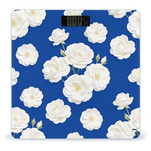 Báscula digital Oxford Azul y Blanca con pantalla LCD miniatura 1