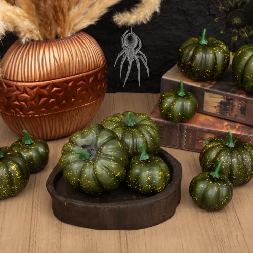 Image of Ogrmar 12 Pack Artificial Assorted Pumpkins, Mini Fake Pumpkins