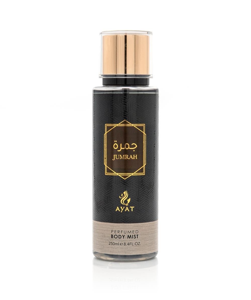 AYAT PERFUMES – Niebla Corporal Perfumada JUMRAH 250 ml – Cuerpo niebla niebla cuerpo fragancia oriental para mujer y hombre – Hecho en Dubai