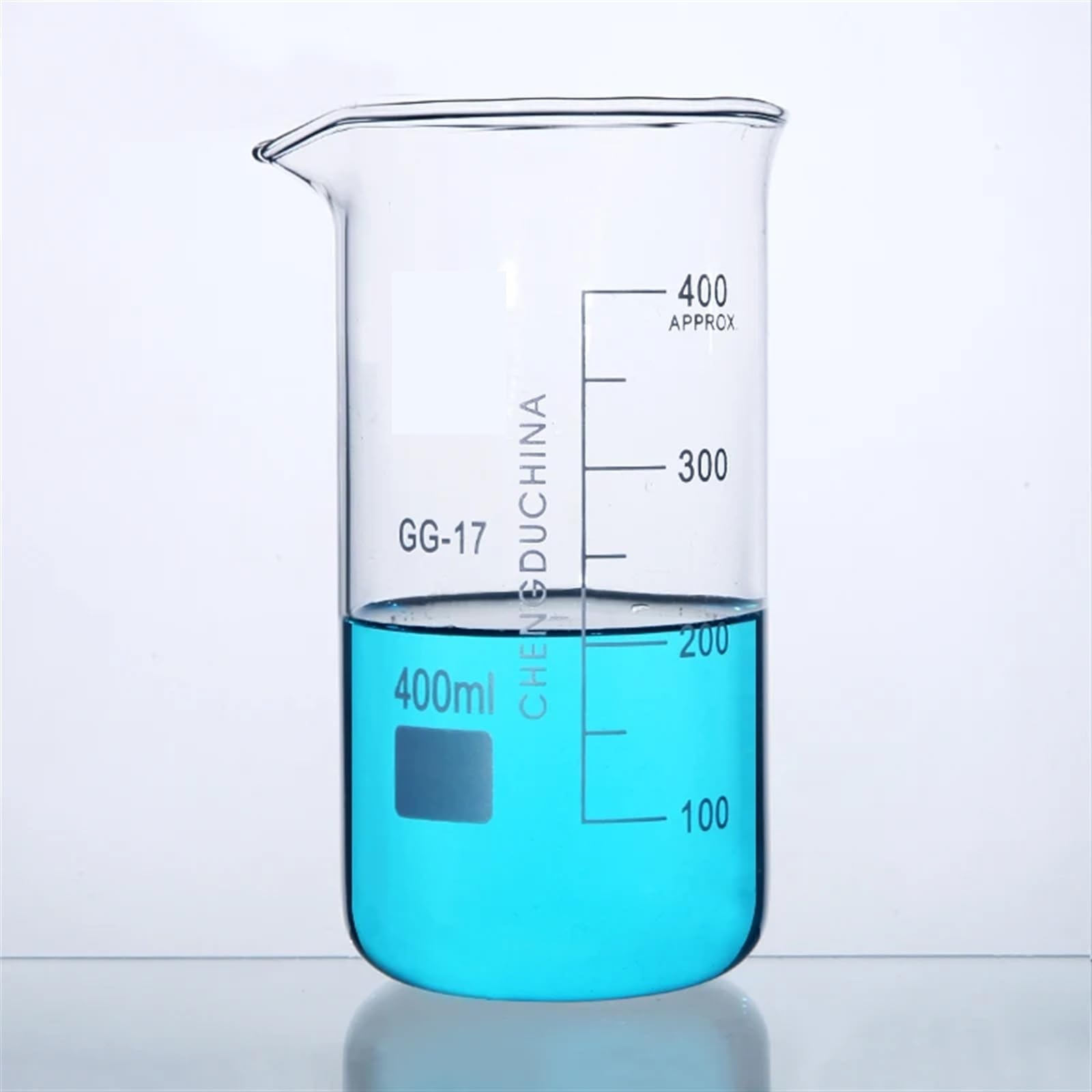 Erlenmeyerkolben aus Glas Messkolben, 50-1000 ml Borosilikat-Messbecher aus Glas in hoher(400ml 4pcs)