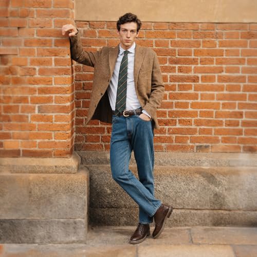 Image of Arkbird Mens Chukka Dress Boots Genuine Leather Suede Classic Fashion Casual Ankle Lace-up Dress Boots for Men