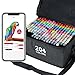 Vokiuler 204 Farben Graffiti Stifte, Alkohol Marker Set mit App, Twin Art Marker Set für Kinder Erwachsene Zeichnen Manga Illustration, Als Geschenk für Weihnachts une Geburtstag mit Tragetasche MI 4 günstig Kaufen-Vokiuler 204 Farben Graffiti Stifte, Alkohol Marker Set mit App, Twin Art Marker Set für Kinder Erwachsene Zeichnen Manga Illustration, Als Geschenk für Weihnachts une Geburtstag mit Tragetasche