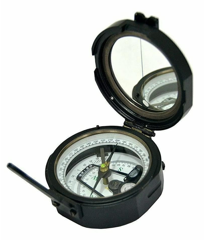tarano 100% Working Brass Brunton Pocket Transit Compass with Leather Case, Brunton Compass for Geologist-picture-15