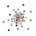 Pandahall 50pcs Square Brass Grade A Rhinestone Beads Montee beads, Grade A, Silver Metal Color, 3.8~4x3.8~4mm, Hole: 1mm (Mixed Color)