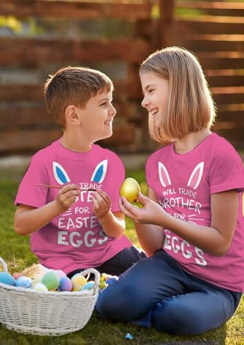 Tstars Will Trade Sister for Easter Eggs Funny Sibling Easter T-Shirt for Toddler & Youth Boys & Girls3