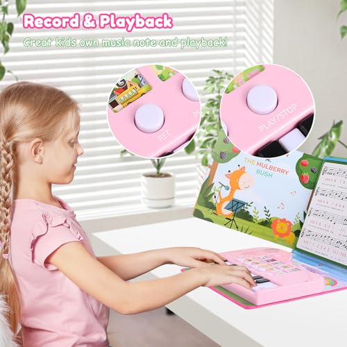 Quimsity QM-GT-001 Toddler Girls Gifts Toys Ages 3-5 - Piano Book Educational Musical Toys thumb #5