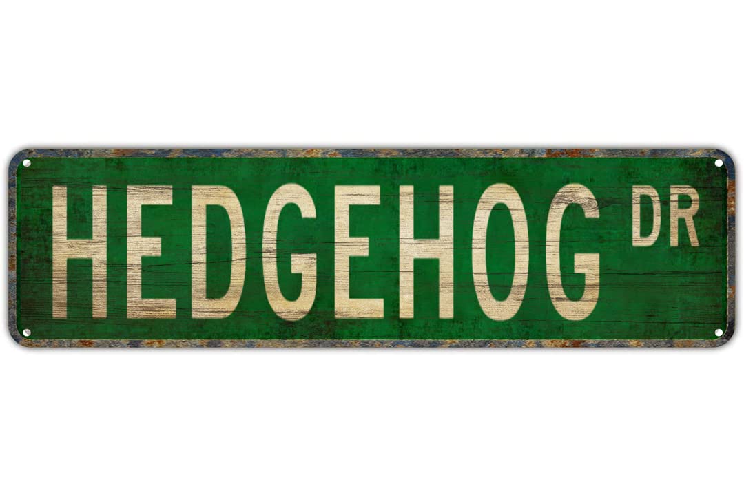 HEDGEHOG DR Vintage Tin Signs Art Plaque Aluminum for Bedroom Kitchen Garden Wall Bar Club Coffee Hanging Home Decor 4x16 Inch