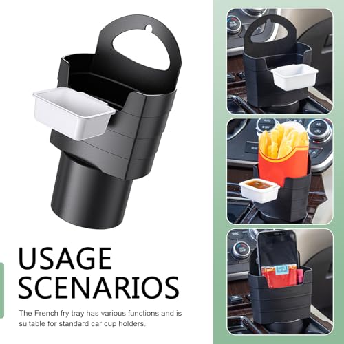 Portavasos para papas fritas con soporte para salsa negro miniatura 4