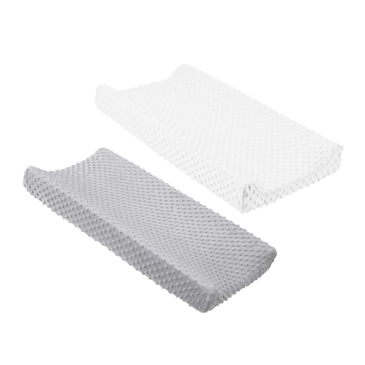 GAROZATION 2pcs Changing Table Cover Set Polyester Changing Pad Protectors and Grey for Easy Cleanup and Comfort for and Infants