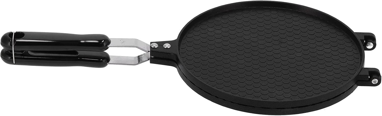 Forma do pieczenia bułek jajecznych nieprzywierająca maszyna do omletów do kuchenki gazowej, do użytku w kuchni, czarne aluminium 43 x 21,5 cm