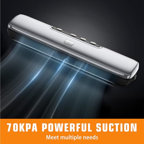 Vacuum Sealer Machine,Kitchen in the box Food Sealer Machine for Food Storage,Dry/Wet/Seal/Vac/External Vac Modes & 5 Sealing Temperatures,Automatic Air Sealer with 15Pcs Vacuum Seal Bags,Grey - Thumbnail 7