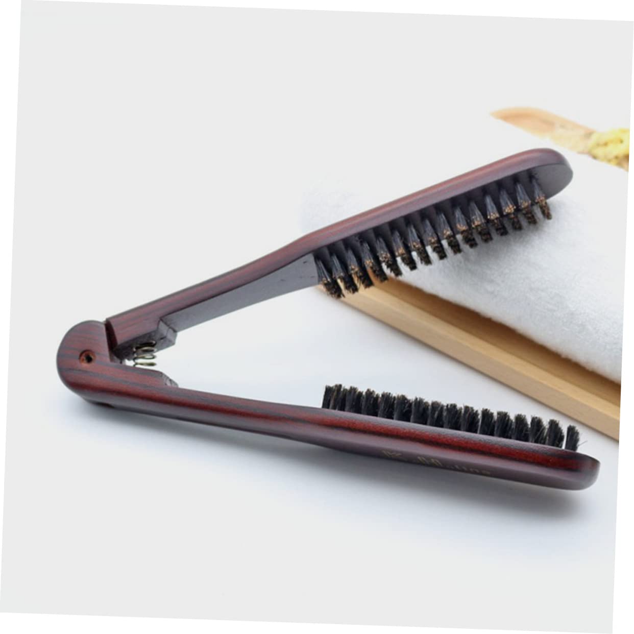 FRCOLOR 5 peines de raíles para peinar el cabello, alisador de pelo, cepillo alisador de pelo, peine de peinado para hombres, peines, plancha de pelo con cerdas de madera