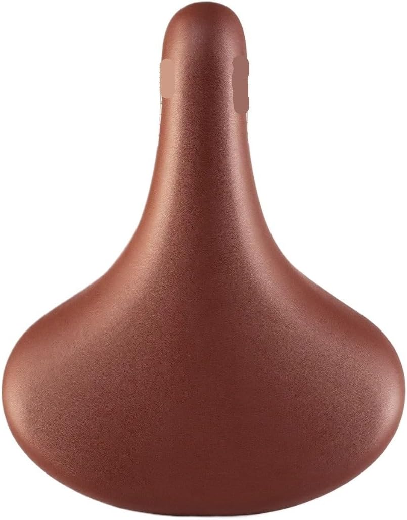 Mens and Womens Comfortable Vintage City Bicycle Saddle Wide Soft Leather Bicycle Seat Parts Retro Bicycle Cushion Suitable for Urban Riding