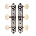 Golden Age Restoration Tuners for Solid Peghead Guitar with Bell-end, Relic Nickel with Matte Cream Knobs