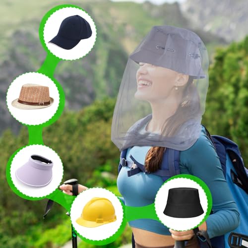 image for South to East Premium Mosquito Head Net for Insect 2 Pack, Ultra Large