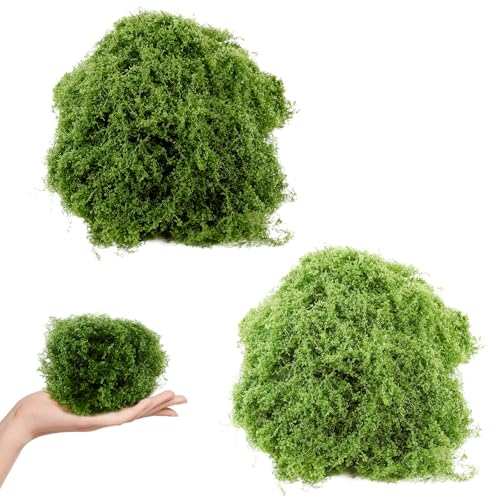 Glanxy 100g Kunstmoos zum Dekorieren für Aquarium, Wände, Basteln und Weihnachtsdekoration - Künstliches Moosbild, Fake Dekomoos